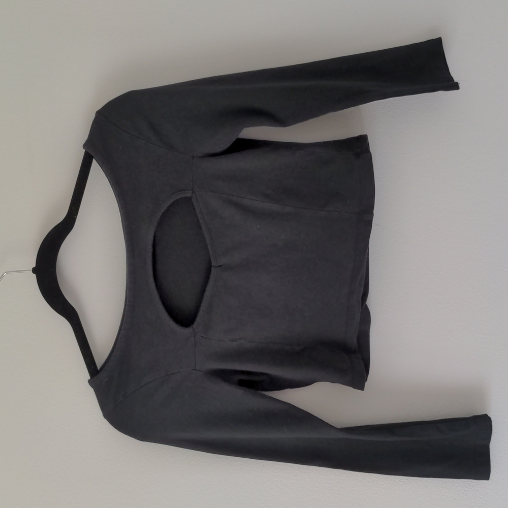Black Cut Out Crop Top